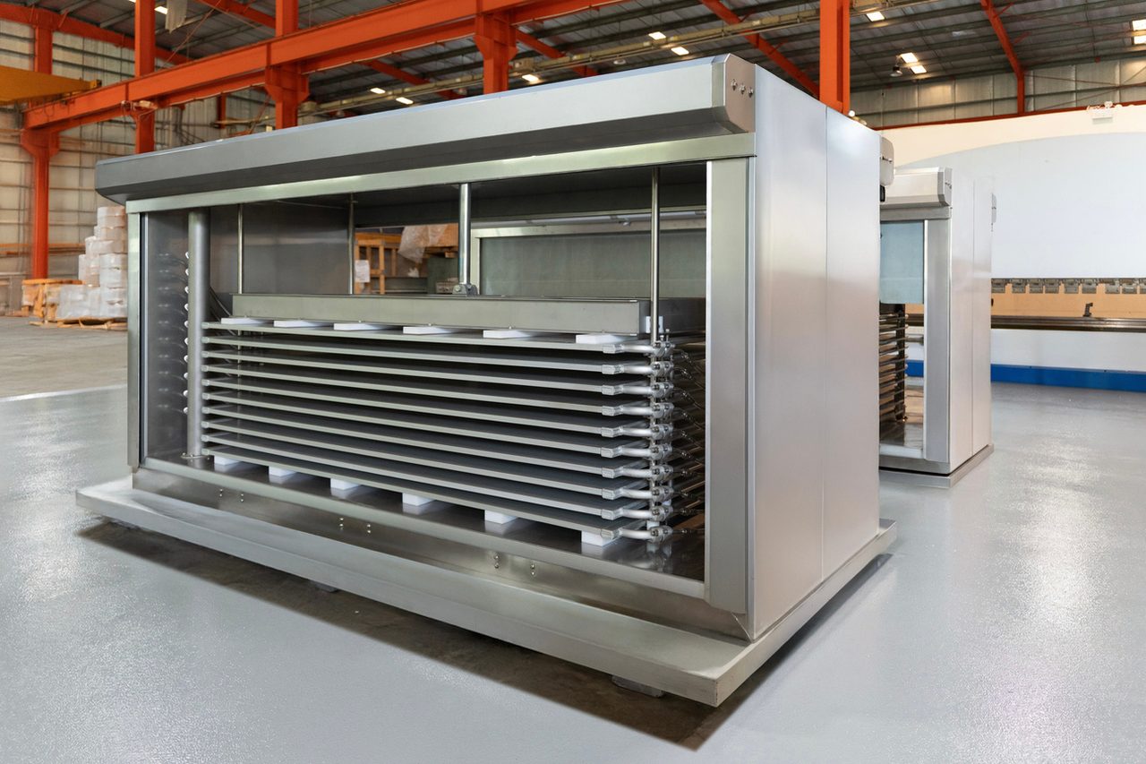 GLORY CF-series contact plate freezer with aluminium plates