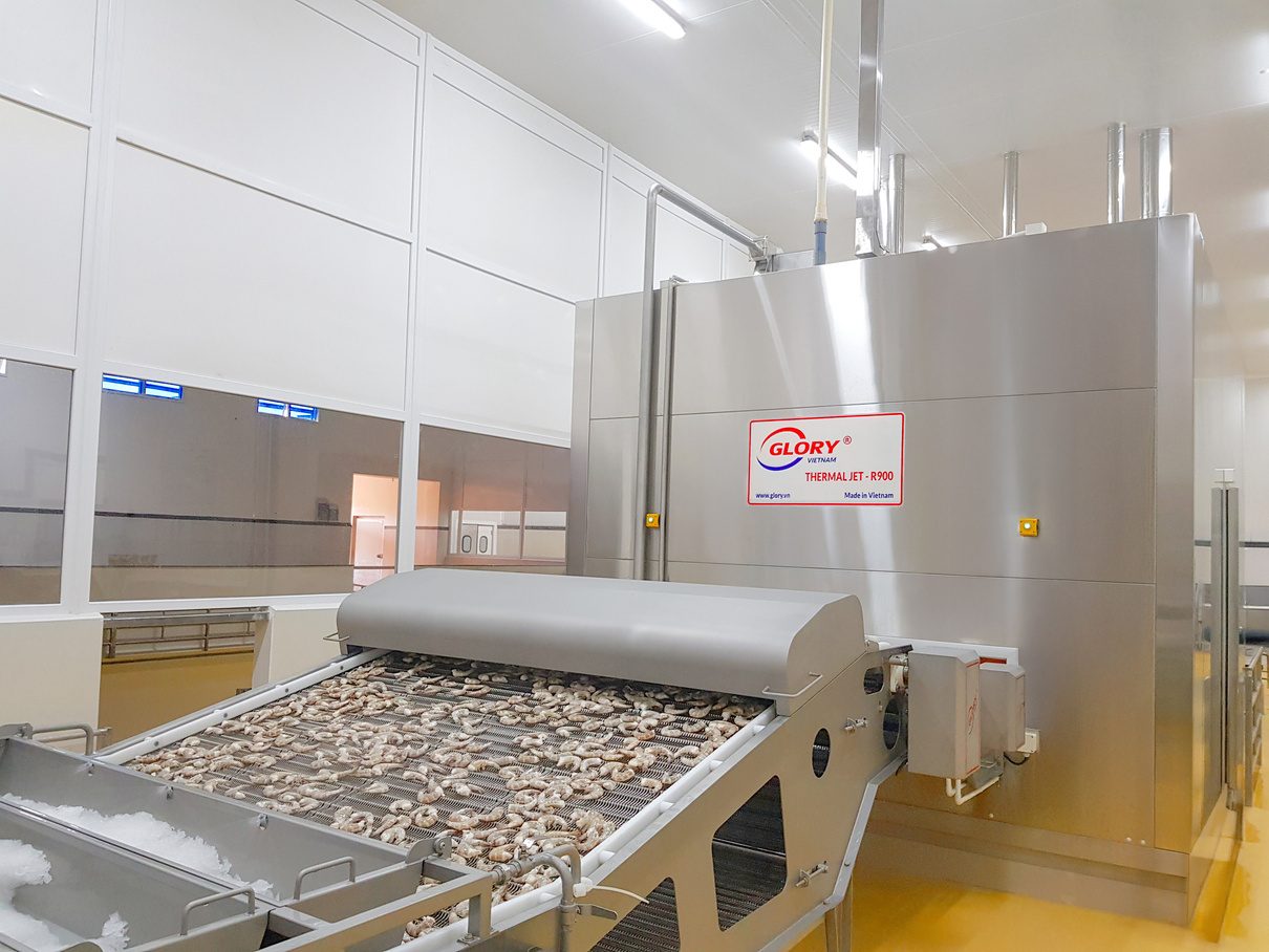 GLORY R900 re-freezer hardening glazed shrimp